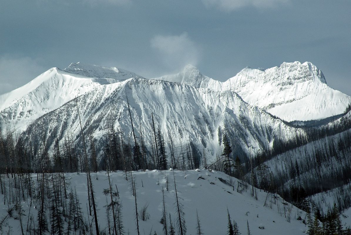 10 Tumbling Peak Morning From Highway 93 On Drive From Castle Junction To Radium In Winter